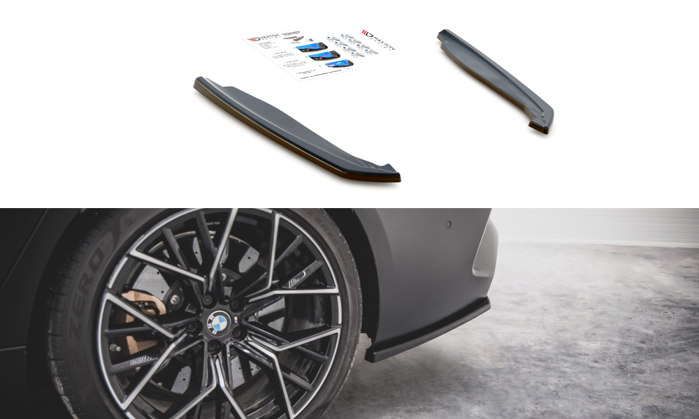 Heck Ansatz Flaps Diffusor V.2 für BMW M8 Gran Coupe F93 schwarz matt