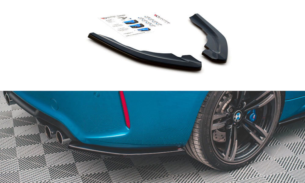 Heck Ansatz Flaps Diffusor V.2 für BMW M2 F87 schwarz matt