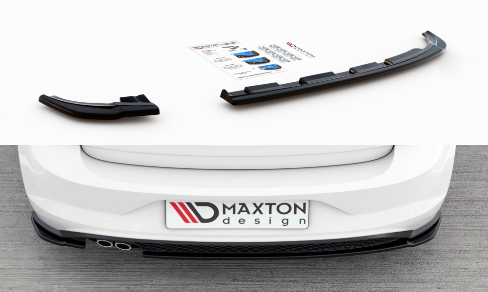 Heck Ansatz Flaps Diffusor V.2 für VW Polo GTI Mk6 schwarz matt