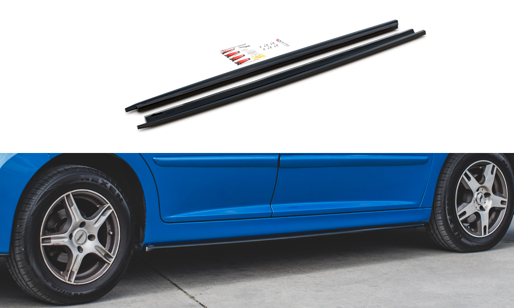 Seitenschweller Ansatz für Peugeot 207 Sport Carbon Look