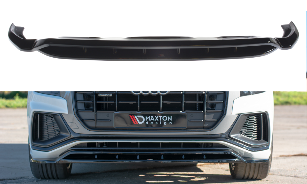 Front Ansatz für  Audi Q8 S-line schwarz matt