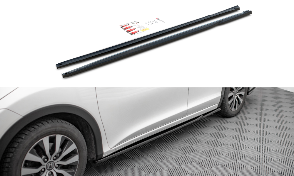 Seitenschweller Ansatz für Honda Civic Mk9 Carbon Look