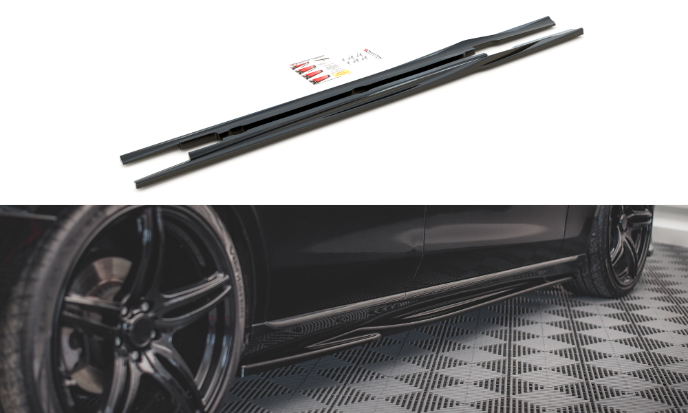 Seitenschweller Ansatz für Mercedes-Benz E W213 schwarz matt
