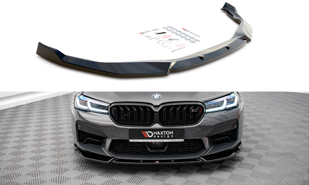 Front Ansatz V.1 für BMW M5 F90 Facelift schwarz Hochglanz
