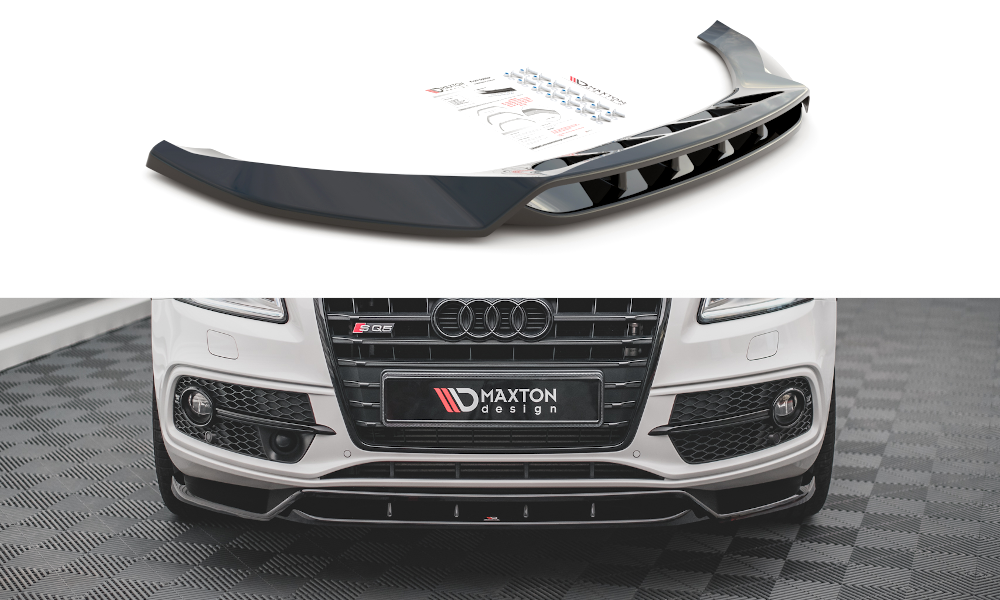 Front Ansatz für Audi SQ5 Mk1 (8R) schwarz Hochglanz