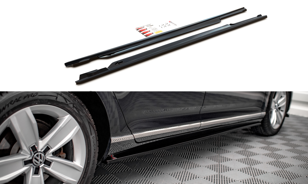 Seitenschweller Ansatz für Volkswagen Passat B8 Facelift Carbon Look