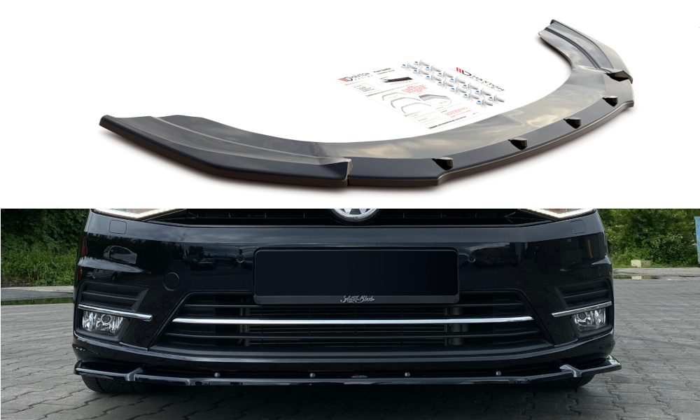 Front Ansatz für Volkswagen Caddy Mk. 4 Carbon Look