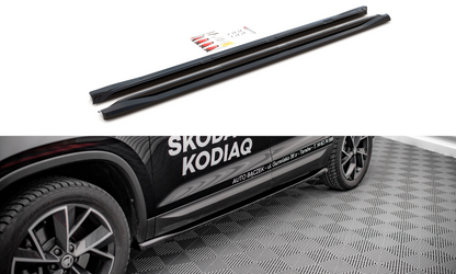 Seitenschweller Ansatz für Skoda Kodiaq Mk1 Facelift Carbon Look