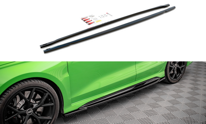 Seitenschweller Ansatz für Audi RS3 8Y schwarz matt