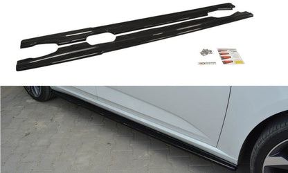 Seitenschweller Ansatz für Renault Megane Mk4 Hatchback schwarz matt