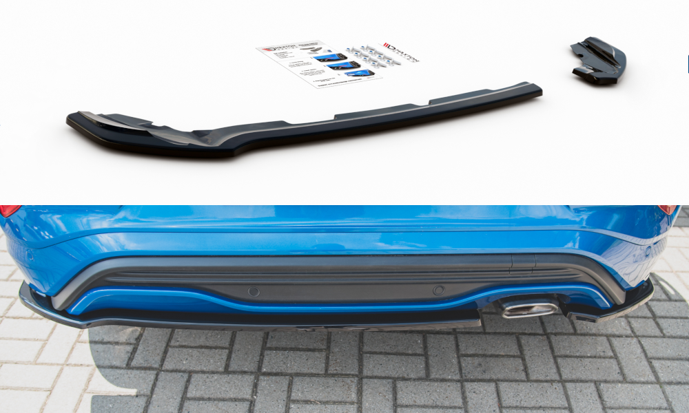 Heck Ansatz Flaps Diffusor für Ford Puma ST-Line Carbon Look
