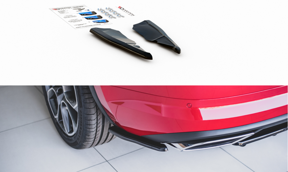 Heck Ansatz Flaps Diffusor für Skoda Kodiaq RS Carbon Look