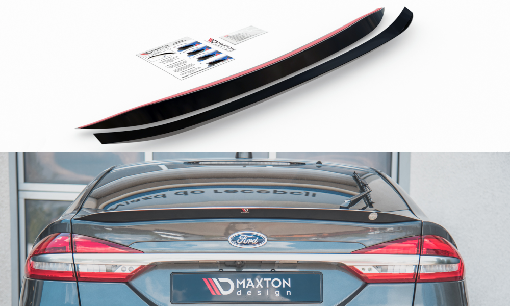 Spoiler CAP für Ford Mondeo Liftback Mk5 Facelift schwarz matt