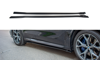 Seitenschweller Ansatz für BMW X5 G05 M Paket Carbon Look