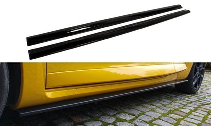 Seitenschweller Ansatz für RENAULT MEGANE 3 RS schwarz Hochglanz