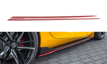 Seitenschweller Ansatz für V.2 für Toyota Supra Mk5 schwarz Hochglanz