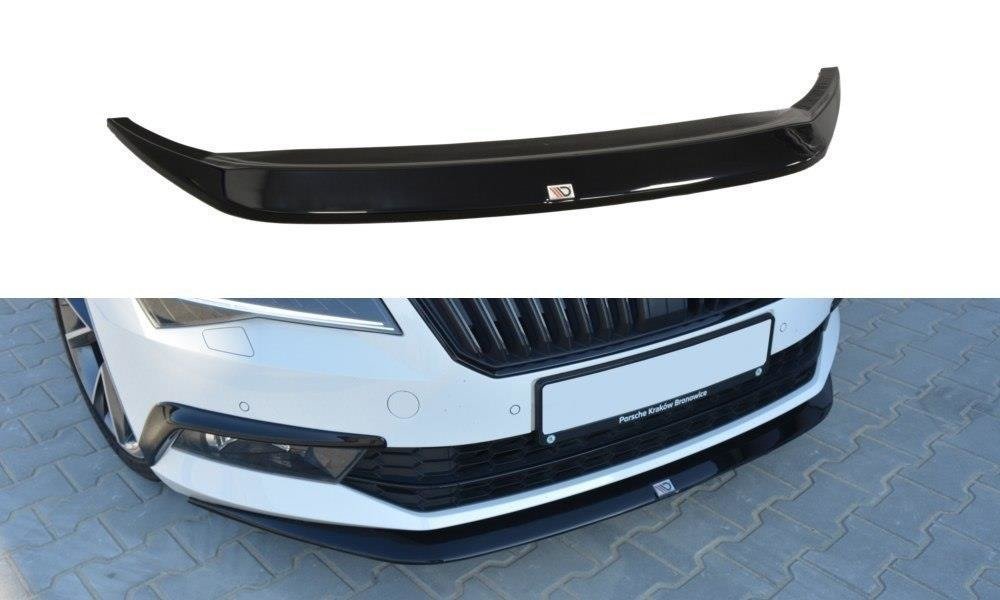 Front Ansatz V.1 für Skoda Superb Mk3 schwarz Hochglanz