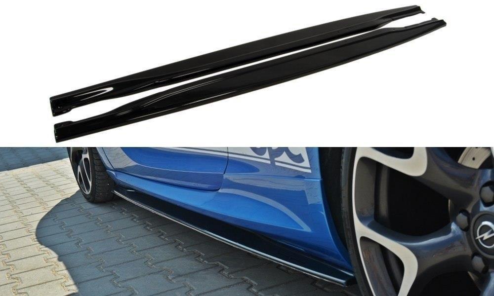 Seitenschweller Ansatz für OPEL ASTRA J OPC / VXR schwarz matt