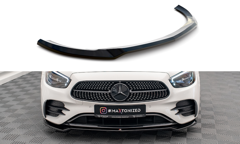 Front Ansatz V.1 für Mercedes-Benz E AMG-Line W213 Facelift schwarz Hochglanz