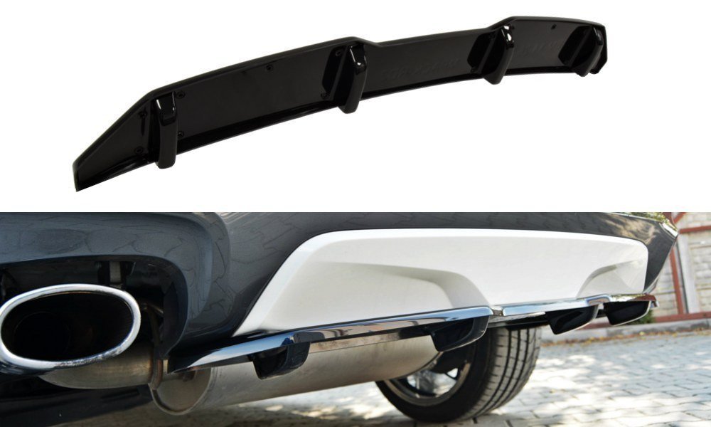 Mittlerer Diffusor Heck Ansatz für BMW X4 M Paket DTM LOOK Carbon Look