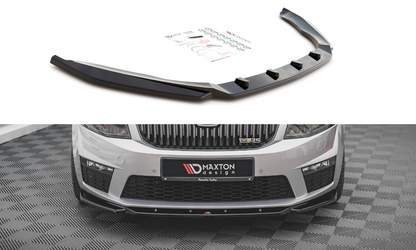 Front Ansatz V.4 für Skoda Octavia RS Mk3 schwarz matt