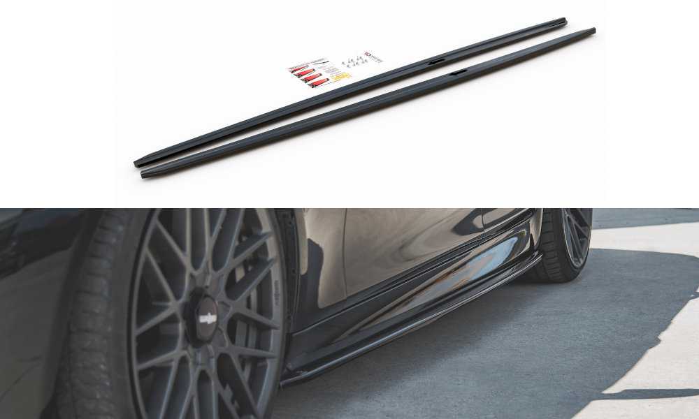 Seitenschweller Ansatz für V.2 für BMW 5er F10/F11 M-Paket schwarz matt