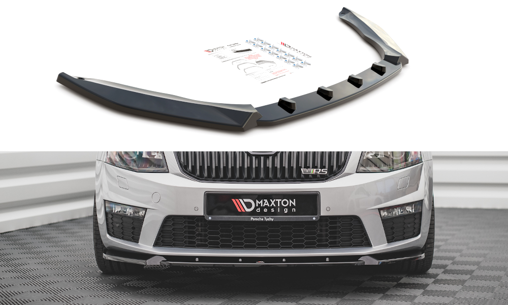 Front Ansatz V.3 für Skoda Octavia RS Mk3 schwarz matt
