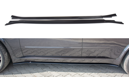 Seitenschweller Ansatz für BMW X5 E70 Facelift M Paket schwarz Hochglanz