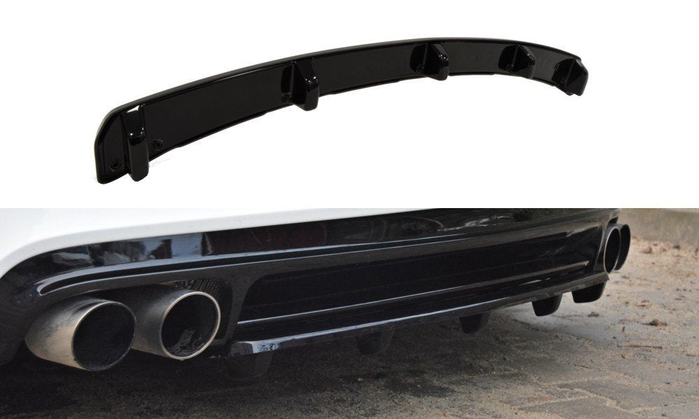 Mittlerer Diffusor Heck Ansatz für AUDI TT S 8J DTM LOOK schwarz matt