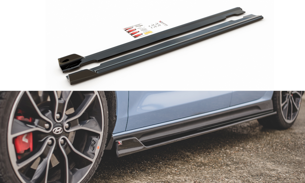 Seitenschweller Ansatz für V.5 Hyundai I30 N Mk3 / Mk3 FL Hatchback/ Fastback schwarz Hochglanz