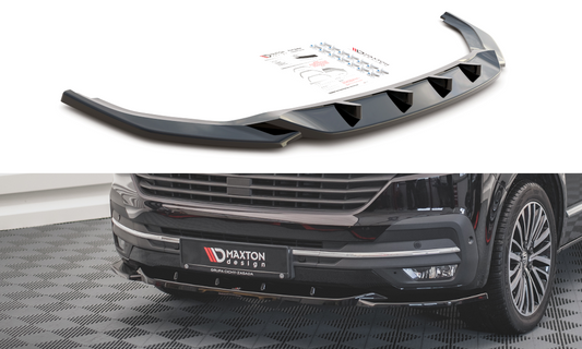 Front Ansatz V.2 für Volkswagen T6 Facelift schwarz Hochglanz