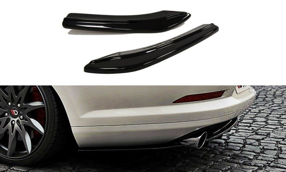 Heck Ansatz Flaps Diffusor für VW Passat CC R36 RLINE (vor Facelift) Carbon Look