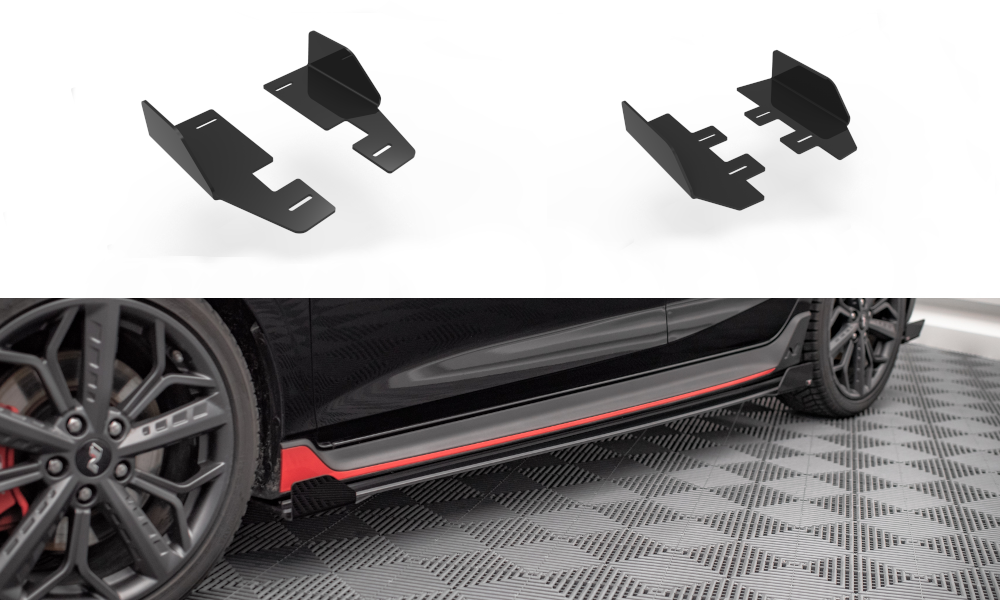 Side Flaps Hyundai I20 N Mk3 schwarz Hochglanz