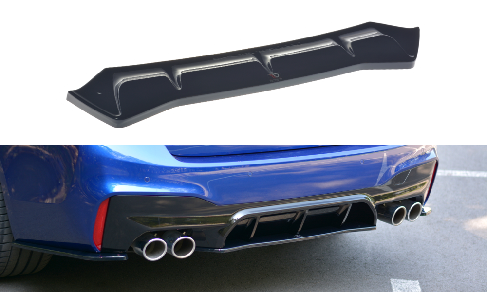 Mittlerer Diffusor Heck Ansatz für BMW M5 F90 schwarz matt