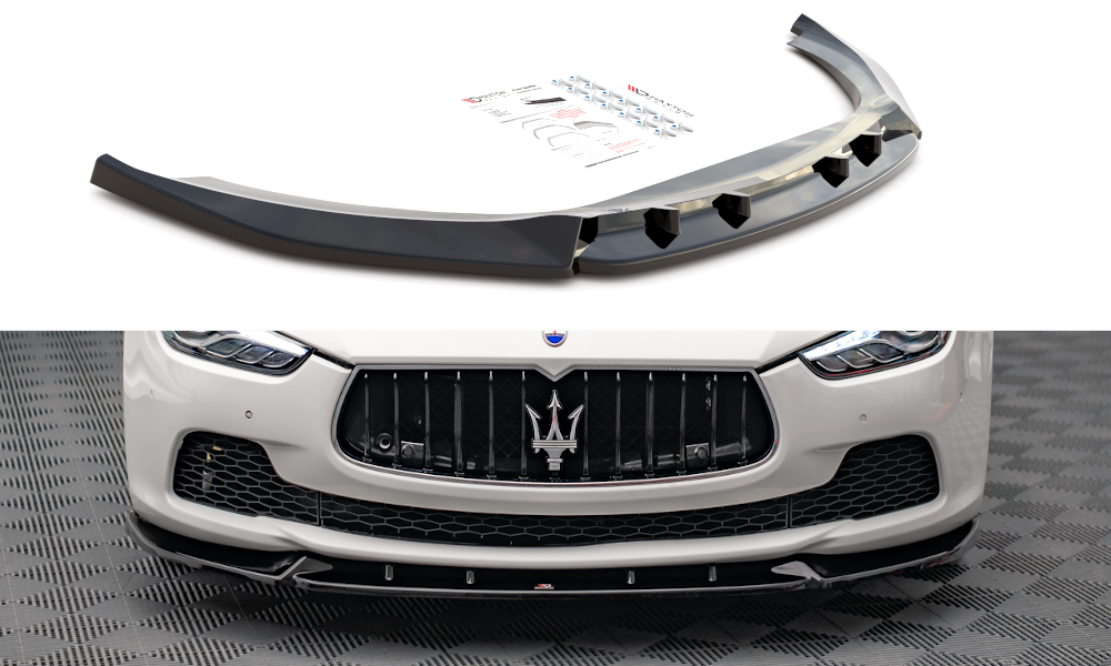 Front Ansatz V.2 für Maserati Ghibli Mk3 schwarz matt