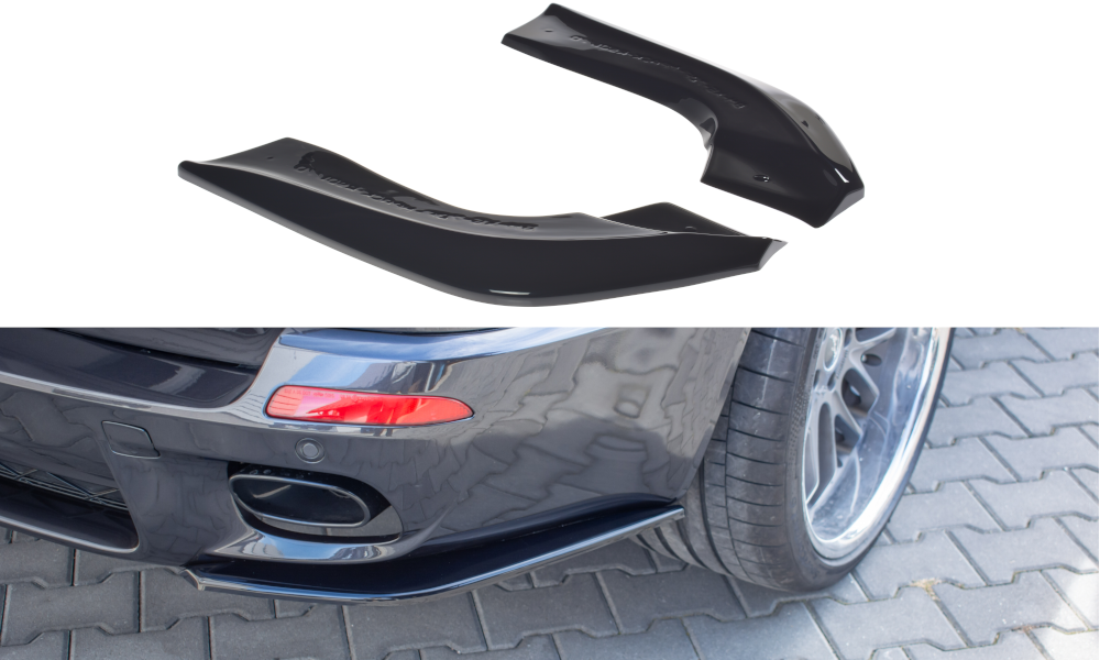 Heck Ansatz Flaps Diffusor für BMW X5 E70 Facelift M Paket schwarz Hochglanz
