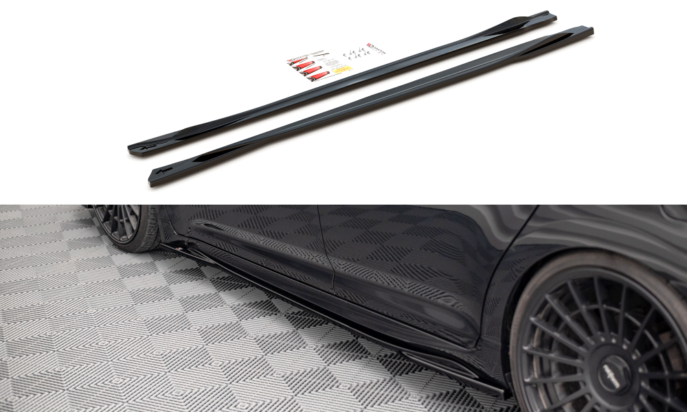 Seitenschweller Ansatz für Toyota Avensis Mk3 Facelift Carbon Look