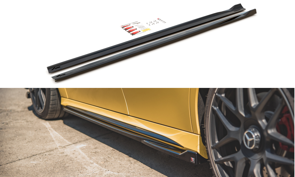 Seitenschweller Ansatz für Mercedes-AMG A 45 S W177 Carbon Look