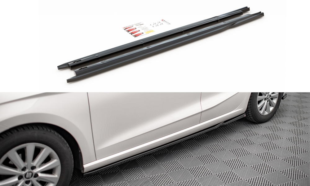 Seitenschweller Ansatz für V.2 für Seat Ibiza FR/ Standard Mk5 schwarz Hochglanz