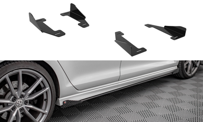 Side Flaps Volkswagen Golf R Mk7 schwarz Hochglanz
