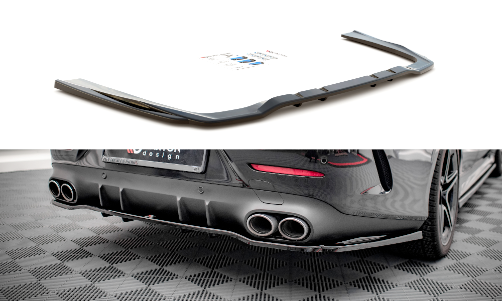 Mittlerer Diffusor Heck Ansatz DTM Look für Mercedes-AMG CLS 53 C257 schwarz Hochglanz