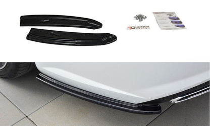 Heck Ansatz Flaps Diffusor für Audi S6 / A6 S-Line C7 FL Avant schwarz matt