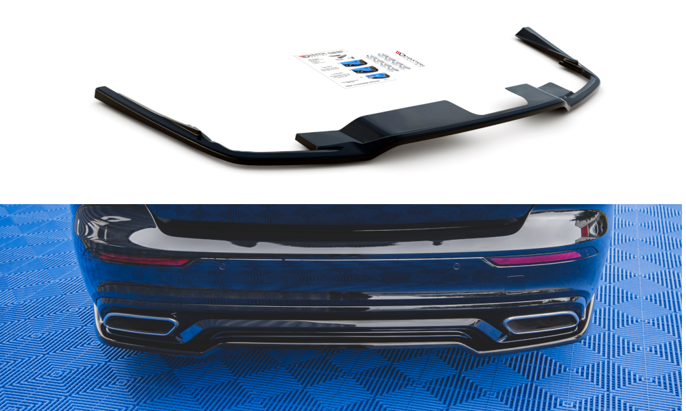 Mittlerer Diffusor Heck Ansatz für Volvo S60/V60 R-Design Mk3 schwarz matt