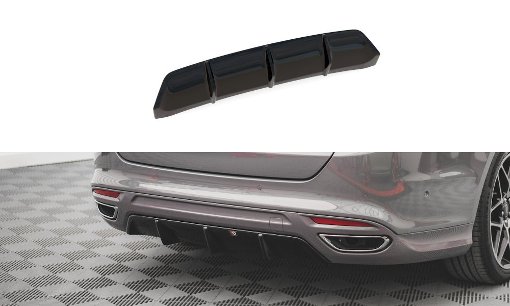 Diffusor Heck Ansatz für Ford Mondeo ST-Line Mk5 Facelift schwarz Hochglanz