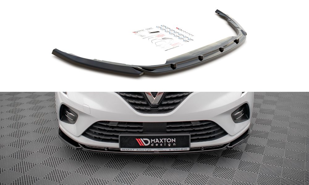 Front Ansatz V.1 für Renault Clio Mk5 schwarz Hochglanz