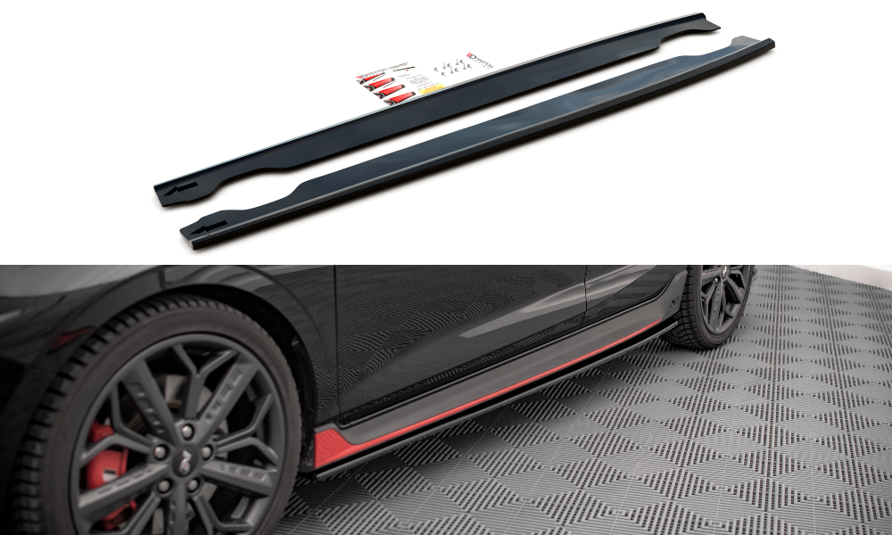 Seitenschweller Ansatz für Hyundai I20 N Mk3 schwarz matt