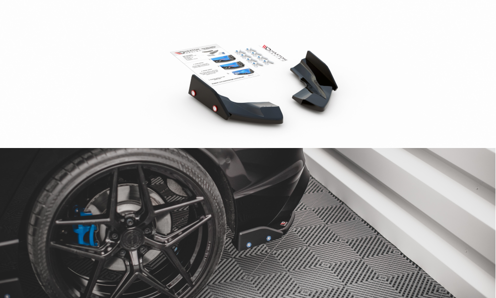Heck Ansatz Flaps Diffusor +Flaps für V.2 Volkswagen Golf R Mk8