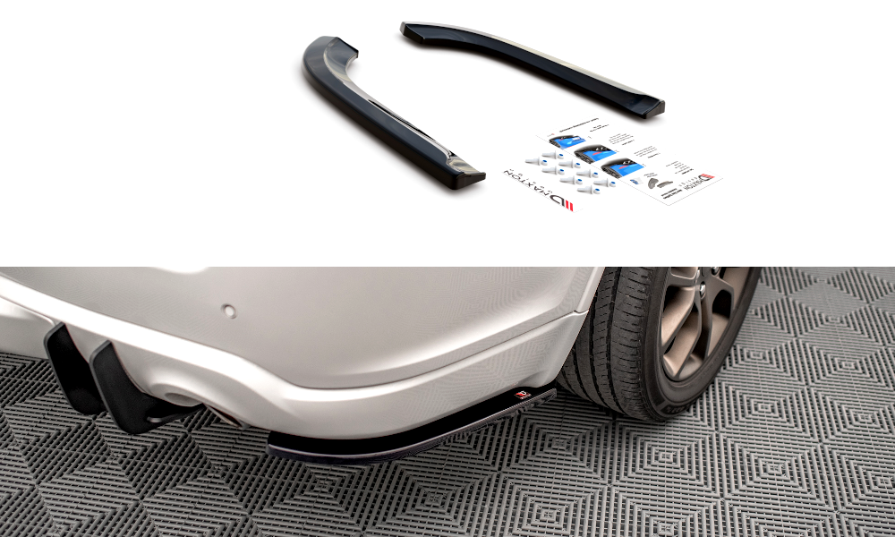 Heck Ansatz Flaps Diffusor für Dodge Durango RT Mk3 Carbon Look