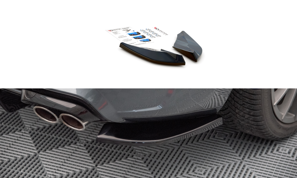 Heck Ansatz Flaps Diffusor für Cupra Ateca schwarz matt