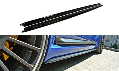 Seitenschweller Ansatz für Audi RS6 C5 schwarz Hochglanz
